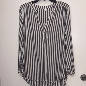 Old Navy Navy and White Striped Blouse